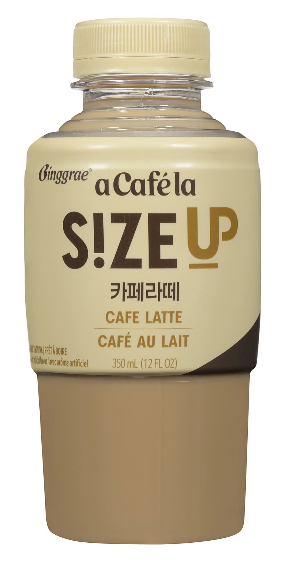a Café la 'Size Up' bottled coffee latte: cafe latte 200 ml