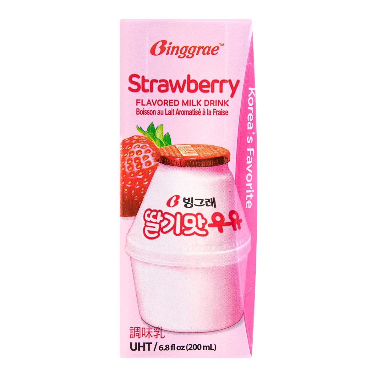Binggrae flavored milk drink assortment: strawberry 200 ml