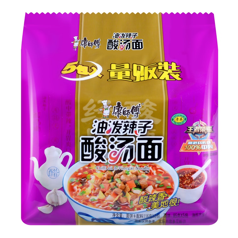 Master Kong Chili Oil Vinegar Noodles 116 g