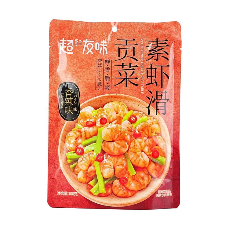 Vegetarian shrimp-flavor pickled vegetable, spicy 100 g