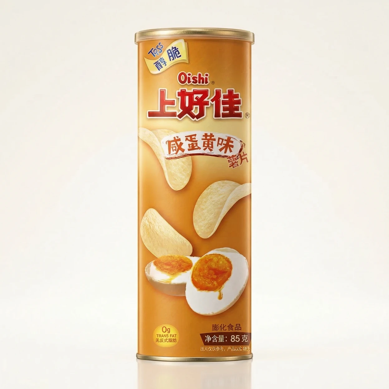 Oishi potato chips, salted egg yolk flavor 85 g